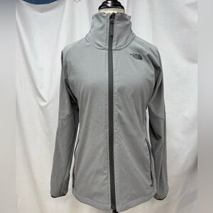 The North Face women’s medium Windwall soft shell windbreaker jacket gray